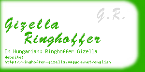 gizella ringhoffer business card